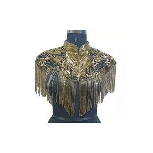 Arabic style evening Handmade sequins beaded sweetheart fringed Ponchos/Bespoke blouses