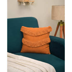 Luxury Geometric Orange Frill Pillow <b>Cover</b> Cotton <b>Cushion</b> <b>Cover</b> for Hotel Bedroom Home Interior Decor - Product Image 6