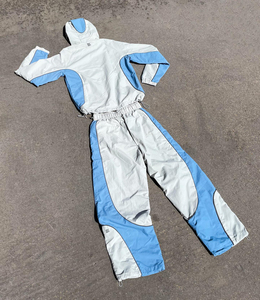 Ensemble survêtement personnalisé avec broderie veste zippée de jogging pantalon de survêtement en nylon veste d'extérieur coupe-vent survêtements pour hommes de haute qualité - Product Image 6