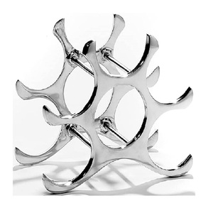 Barware Aluminum Silver <b>Wine</b> Bottle <b>Rack</b> New Design Handmade Tableware Decorative Champagne Bottle Stand - Product Image 6