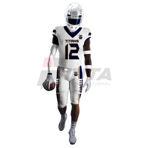 Uniformes personalizados de fútbol americano para hombre, conjunto completo con Jersey y pantalones integrados, logotipo personalizado y número disponible - Product Image 2