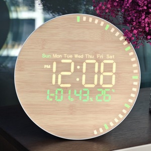 Horloge de table intelligente avec calendrier, veilleuse, affichage de la température et de l'humidité intérieures - Product Image 2