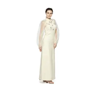 Premium Quality Flying Shoulder Sheath Long Dress for Women Party and Wedding Wear from Indian Exporter