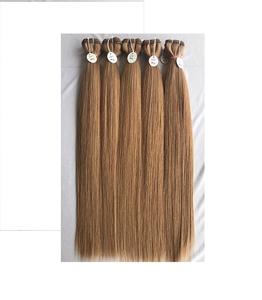 Extensiones de cabello humano virgen de templo indio 100% de alta calidad 24 #12 paquetes rectos suaves individuales dibujados de proveedor de confianza - Product Image 1