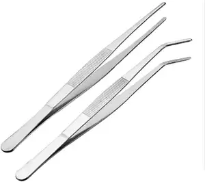 Direct Factory Sale Kitchen Tweezers Fine Tweezer <b>Tongs</b> Extra-Long Stainless Steel Cooking Tweezers - Product Image 1