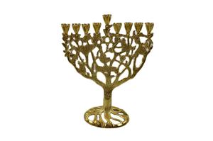 Menorah décorative en métal antique candélabre rétro grand bougeoir pour la décoration de la maison éclairage vêtements de fête - Product Image 6
