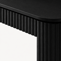 Table console en bois de manguier massif cannelé brun Cavello |   Design scandinave moderne et luxueux, base de pieds pour appartement, villa, salon