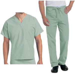 Ensemble de gommage polyvalent pour hommes avec genoux renforcés, tissu à séchage rapide et poches multifonctionnelles pour les professionnels de la santé - Product Image 4