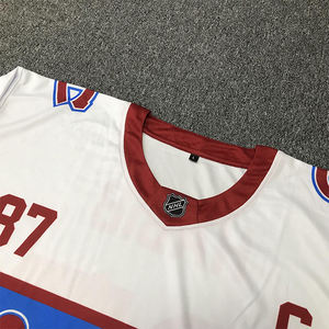 Maillot de hockey sur glace de haute qualité avec logo personnalisé, technique d'impression par sublimation uniforme OEM, sport en polyester haute visibilité - Product Image 4
