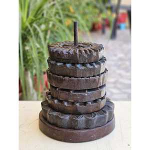 Juego de posavasos de té redondo de madera de Acacia de alta calidad, almohadilla de PP de estilo clásico ecológica para mesas de restaurante - Product Image 1