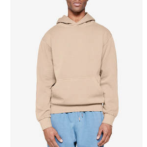 Vente en gros de streetwear avec impression personnalisée 100% coton, sweat à capuche uni à épaules tombantes, sweat à capuche lourd en coton 20 polyester - Product Image 3