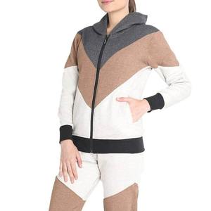 ชุดวอร์มใส่วิ่งของผู้หญิงชุดเดียวสไตล์ลำลองลายสีพื้น - Product Image 2