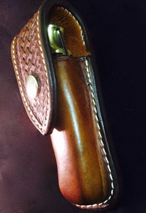 Couverture de gaine en cuir de haute qualité de 8 pouces pour couteaux en carbone portables luxe moderne pour la cuisine utilisation en plein air nouvelle gaine de couteau - Product Image 6