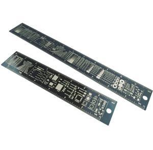 Règles de mesure en plastique noir avec échelles et données imprimées - Product Image 3