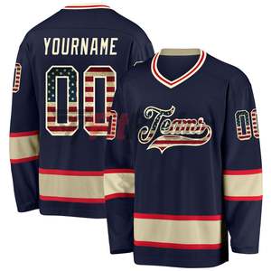 Maillots de hockey sur glace de la meilleure qualité personnaliser le logo OEM maillots de hockey sur glace à bas prix avec impression par sublimation personnalisée - Product Image 5