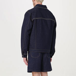 Nouveauté été, ensemble denim pour hommes, shorts de sport, ensembles col rond manches courtes et shorts, ensemble deux pièces imprimé - Product Image 4