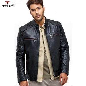 Vestes en cuir coupe ajustée pour hommes en hiver très vendues Vestes en cuir au design personnalisé - Product Image 5