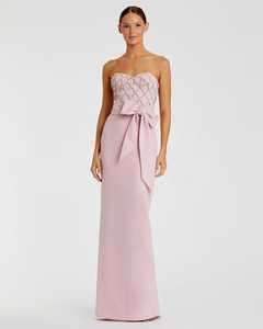 sweetheart neckline beautifully embellished bodice with maxi dress back slit for <b>parties</b> and occasion of wedding and <b>prom</b> <b>party</b> - Product Image 2