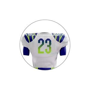 Venta al por mayor 2025 personalizado 100% poliéster fútbol americano Jersey transpirable uniforme con mangas cortas servicio OEM - Product Image 4