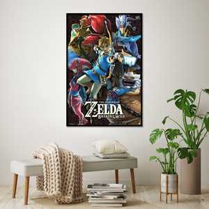 Póster Moderno de la Leyenda de Zelda: Breath of the Wild sobre Lienzo con Base de Soporte - Product Image 2