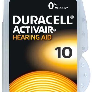 Duracell補聴器バッテリーActivair 10亜鉛空気、6つのバッテリーのホイール/バッテリーその他