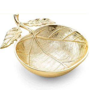 Cuenco poco profundo de plata antigua de aluminio fundido con plato de hojas Soporte de anillo en forma de hoja pequeña Organizador de joyas - Product Image 5