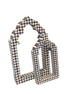 Decoración de Mesa de Ramadán con Diseño de Mezquita y Luna Creciente, Incrustaciones de Nácar, Estilo Industrial, Regalo para Celebración del Eid - Product Image 4