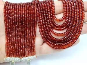 16นิ้วลูกปัดพลอยโกเมน spessartite ส้มธรรมชาติรูปทรงกลมเหลี่ยมเพชรพลอยสำหรับทำเครื่องประดับรวมทั้งสร้อยคอ - Product Image 2