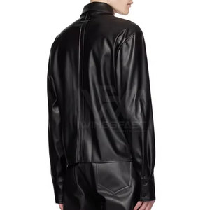 Long Sleeve New Design Stylish Men's <b>Shirts</b> Premium Hight Quality Customized Logo Comfortable <b>Leather</b> <b>Shirt</b> - Product Image 3