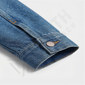 Denim Jacket For <b>Men</b> Slim Fit Ripped <b>Biker</b> Style Vintage Blue Custom Long Sleeve Classic <b>Jeans</b> Outerwear <b>Jean</b> Jacket <b>Men</b> - Product Image 3