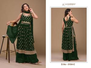 Bán chạy nhất Faux georgette với công việc THÊU 7mm trình tự làm việc nayra cắt salwar kameez cho tiệc cưới ngoài trời - Product Image 4