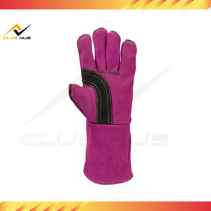 ถุงมือเชื่อมหนังกันลื่นกันความร้อนได้รับความนิยมสูงสุดพร้อมป้องกันนิ้วและนิ้วหัวแม่มือสำหรับการใช้งานกลางแจ้งแบบลำลอง - Product Image 6