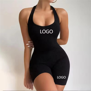 Mejor venta de las mujeres sin mangas de compresión mameluco de entrenamiento de marca personalizada y logotipo transpirable mamelucos de las mujeres al por mayor - Product Image 4