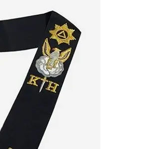 ล่าสุดเมสันรีกาเลียโลจ์ภาษาอังกฤษมาสเตอร์เมสันหัตถกรรมผ้ากันเปื้อนระดับจังหวัดบริการ OEM ODM ปักเอง - Product Image 3