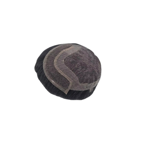 วิกผมผู้ชายแบบผูกเชือกด้านหน้า ทำจากผมแท้ชนิดอินเดียเรมี่ ยี่ห้อ Taz Hair จากบังกลาเทศ แบบลอนลึก  แบบเส้นเดี่ยว  ผสมผมสีเทา 50% - Product Image 3