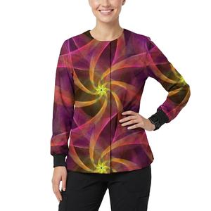 Uniformes de Enfermería al por Mayor OEM, Personalizables, con Estampado Elegante, Chaqueta de Enfermera con Mangas Largas y Cierre de Broches, Uniformes de Hospital con Logotipo Propio, Chaquetas de Enfermera en Diferentes Tallas - Product Image 1