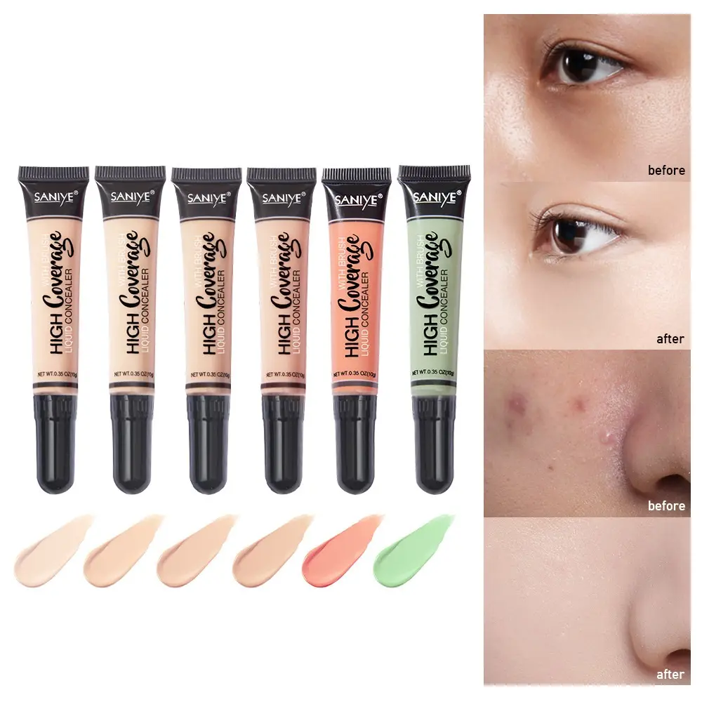 OEM cubierta completa corrector líquido BB Cream base permeable al aire brillo Natural maquillaje ojo ojeras crema cosmética