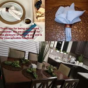 Anneaux de serviette en bois Ensemble de 12 boucles de porte-serviettes pour dîner d'anniversaire d'anniversaire Noël Pâques Automne - Product Image 6