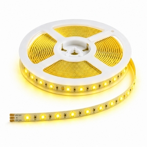 Bandes LED flexibles Lumistrip IP20 jaunes 60 LED/m 5m 24V blanc chaud SMD2835 avec corps en cuivre pour TV, maison, aménagement paysager, entrée 12V DC - Product Image 1