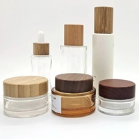 Nouveau pot cosmétique en bois haut de gamme, vide, transparent, avec couvercle à vis sculpté sur mesure, de haute qualité, avec logo personnalisé, taille personnalisée, flacon cosmétique