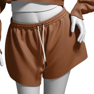 Ensemble de survêtement d'hiver 2026 pour femme : sweat à capuche court et short décontracté, deux pièces zippées à col montant pour l'extérieur - Product Image 6