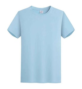 Nueva Camiseta de manga corta informal de moda para mujer, de punto, 100% de algodón, teñida lisa - Product Image 6