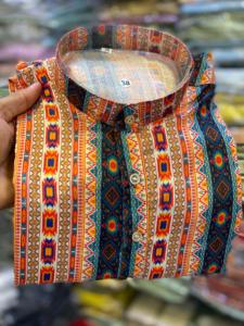 Kurta en coton léger et élégant pour hommes, vêtements traditionnels de tous les jours confortables avec impression dessinée à la main pour adultes - Product Image 4