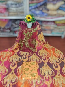 High Demanded No.1 Quality Jacquard Woven Slub Dirac Voile <b>Fabric</b> Digital Printed for Floral Pattern Dress for Girls Special - Product Image 2