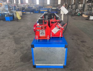 Machine de profilage de quilles en acier 2 en 1 pour profilés en C, en D, en U, en W, en T, en Omega, pour plafonds et ossatures métalliques, avec fonctions de poinçonnage de rainures et de profilage de poutrelles - Product Image 3