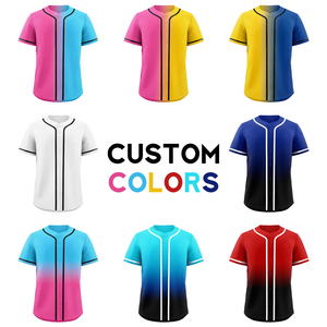 Vêtements de baseball et de softball en sublimation, uniforme de baseball personnalisé, jersey de baseball à col en V brodé, sur mesure - Product Image 5