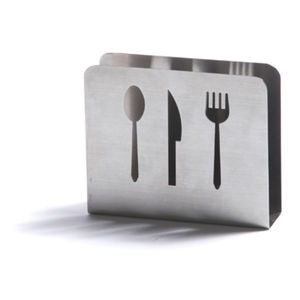 Adorable servilletero con forma de hoja de Metal con Base de madera elegante soporte organizador de pañuelos para mesa de comedor cocina y decoración - Product Image 4