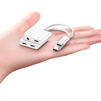Adaptateur répartiteur USB-C 2 en 1 double USB-C audio et dongle de chargement pour iPhone 16, IPad, MacBook, Samsung S25