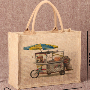 Sac de shopping unisexe décontracté en jute et paille Net Viet Collection, sans fermeture éclair, en toile, pour adultes, toutes saisons - Product Image 5