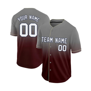 Meilleure qualité 100% Polyester élégant nouveau Design OEM 100% polyester maillot de Baseball pour hommes jeunesse unisexe sport Baseball chemise - Product Image 5